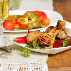 Grilled chicken legs