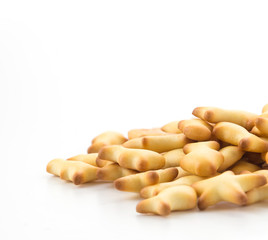 salted crackers or biscuit fish shape