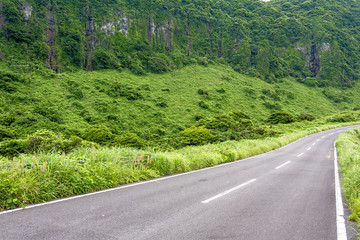 生月島のサンセットウェイと崖