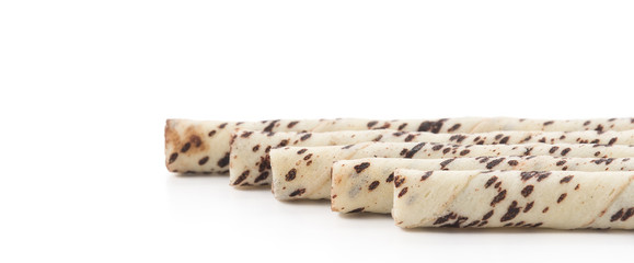 wafer stick on white background