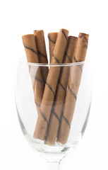 wafer stick on white background