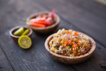 Sambal matah, Bali traditional sauce. indonesian condement. clos