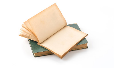 old book on white background