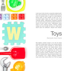 toys on white background 