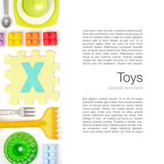 toys on white background 