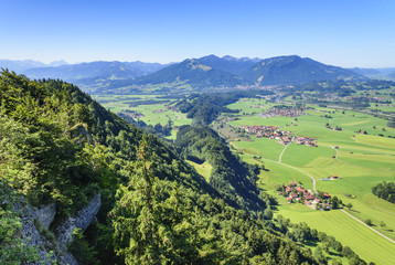 Obraz premium Ausblick auf das Illertal bei Immenstadt