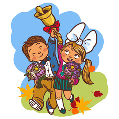 1 september. children go to school