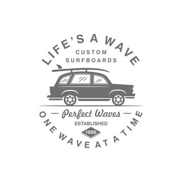 Vintage Surf Logo Template