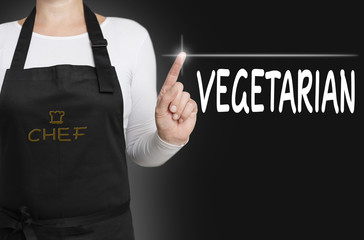 vegetarian background concept cook touchscreen