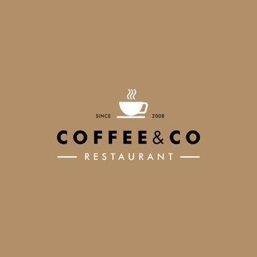 Coffee House Vector Logo Template