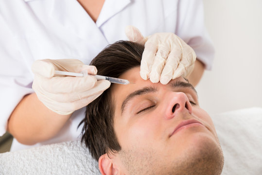 Man Receiving Cosmetic Injection