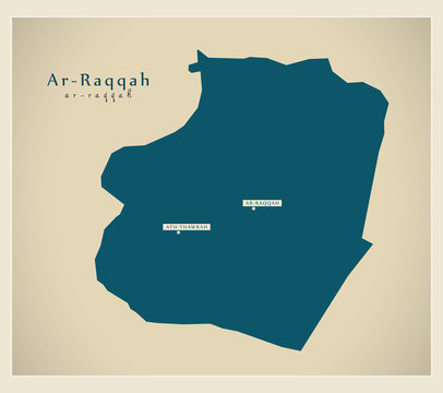 Modern Map - Ar-Raqqah SY