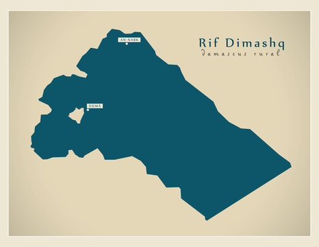 Modern Map - Rif Dimashq SY