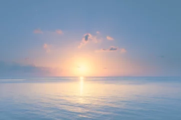 Photo sur Plexiglas Mer / coucher de soleil Vintage tropical beach and sky at dusk,with retro filter effect
