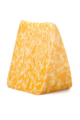 a piece of marble cheese isolated