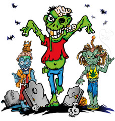 zombie cartoon set 