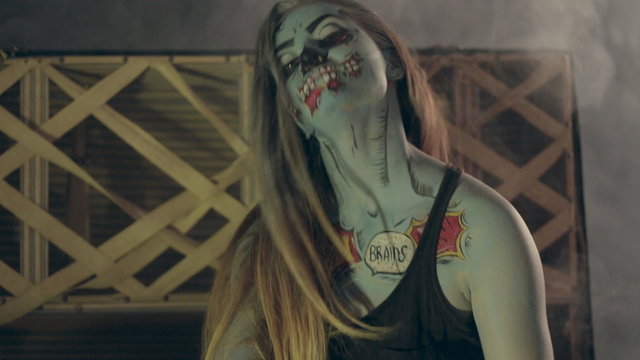 Horrible disgusting hag comes out of the old chest in smoke