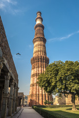 Fototapeta na wymiar Qutub Minar tower, Delhi, India