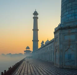 Crédence de cuisine en verre imprimé Inde Taj Mahal au lever du soleil, Agra, Inde