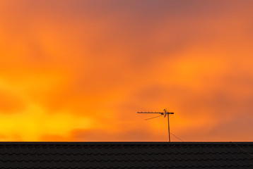 Obraz premium TV antenna on the roof