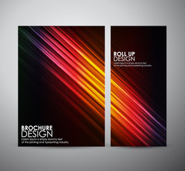 Brochure business design template or roll up. Vector Illustration.