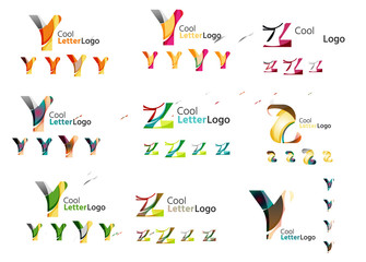 Letter business emblem collection