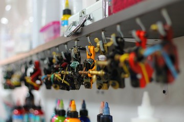 tattoo machines assortment in store