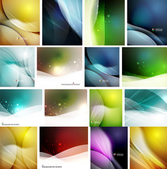 Set of beautiful blurred abstract backgrounds