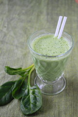 cocktail of fresh spinach
