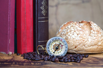 compass and bread concep