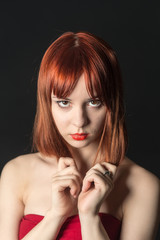 girl with red hair