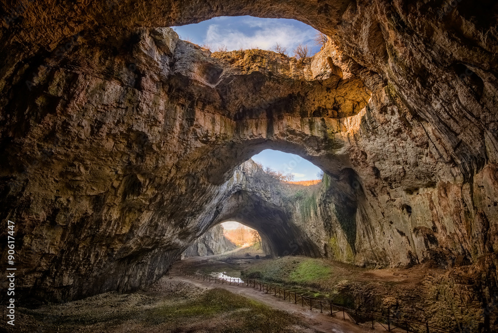 Wall mural magnificent view of the devetaki cave, bulgaria