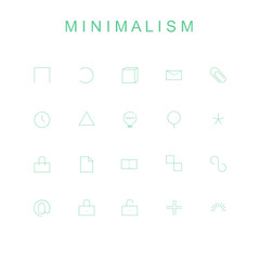 Minimalistic icons for websites and applications