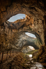 Magnificent view of the Devetaki cave, Bulgaria