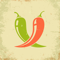 two chili peppers