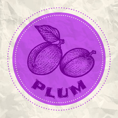 Vintage logo of plum