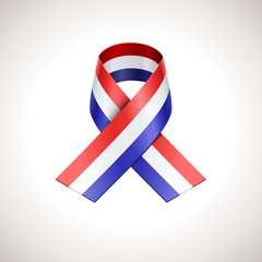 Obraz premium USA Tricolor Ribbon. Vector American Patriotic Sign