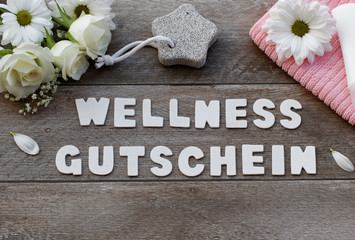 Naklejka premium Wellness schenken