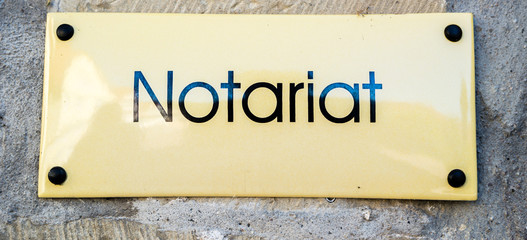 Notariat Schild