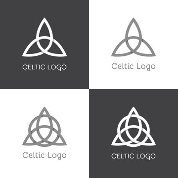 Flat Celtic Logo Element With Shadows