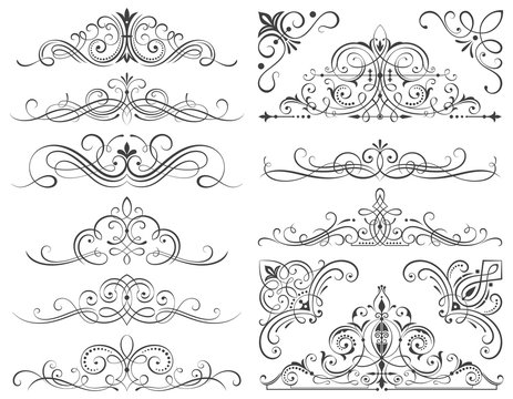 Calligraphic Frames And Scroll Elements