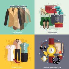 Clothes Icons Flat