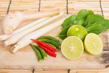 Thai Tom Yam soup herbs and spices