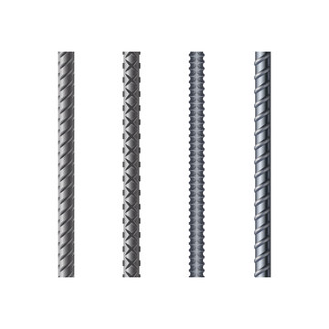 Endless rebars, reinforcement steel, vector illustration