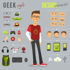 Geek Style Set - obrazy, fototapety, plakaty