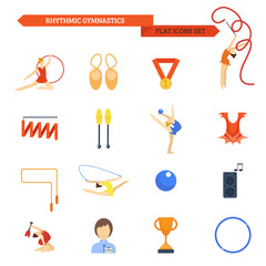 Gymnastics Icon Flat