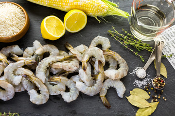 Corn Risotto with Roasted Shrimp