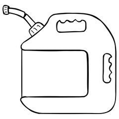 Vector Lineart Single Jerry Can