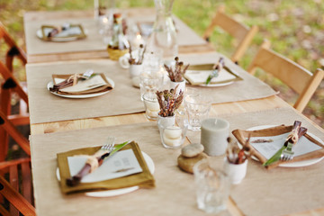 Served Thanksgiving table