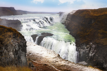 Gullfoss waterfall most popular tourist attractions in Iceland